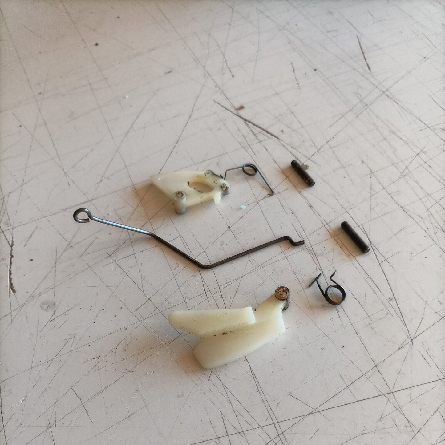 MOTOSEGA OLEO MAC 350 A COMANDI ACCELERAZIONE GAS CARBURATORE ricambi usati