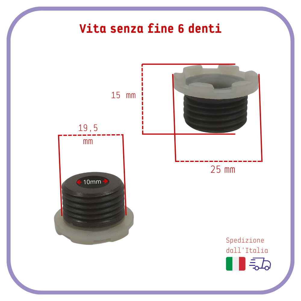POMPA OLIO vite senza fine INGRANAGGIO 6 7 D MOTOSEGA ECHO CS 4000 4200 4400