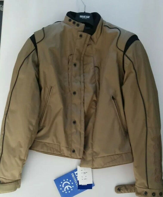 GIUBBOTTO GIACCA da MOTO con Protezioni Sparco Colore SABBIA Taglia 50