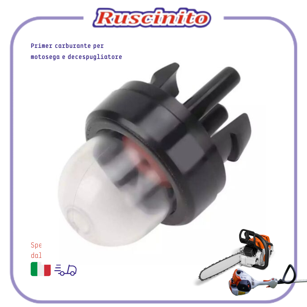 POMPETTA PRIMER BENZINA CARBURATORE PER MOTOSEGA DECESPUGLIATORE TAGLIASIEPE