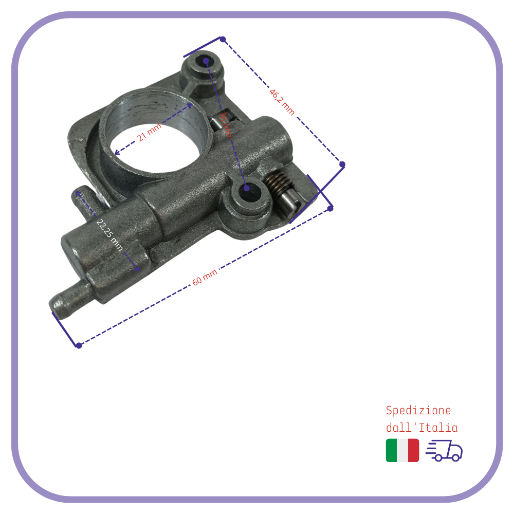POMPA OLIO senza vite fine e INGRANAGGIO MOTOSEGA ECHO CS 2600 260 280 320 350