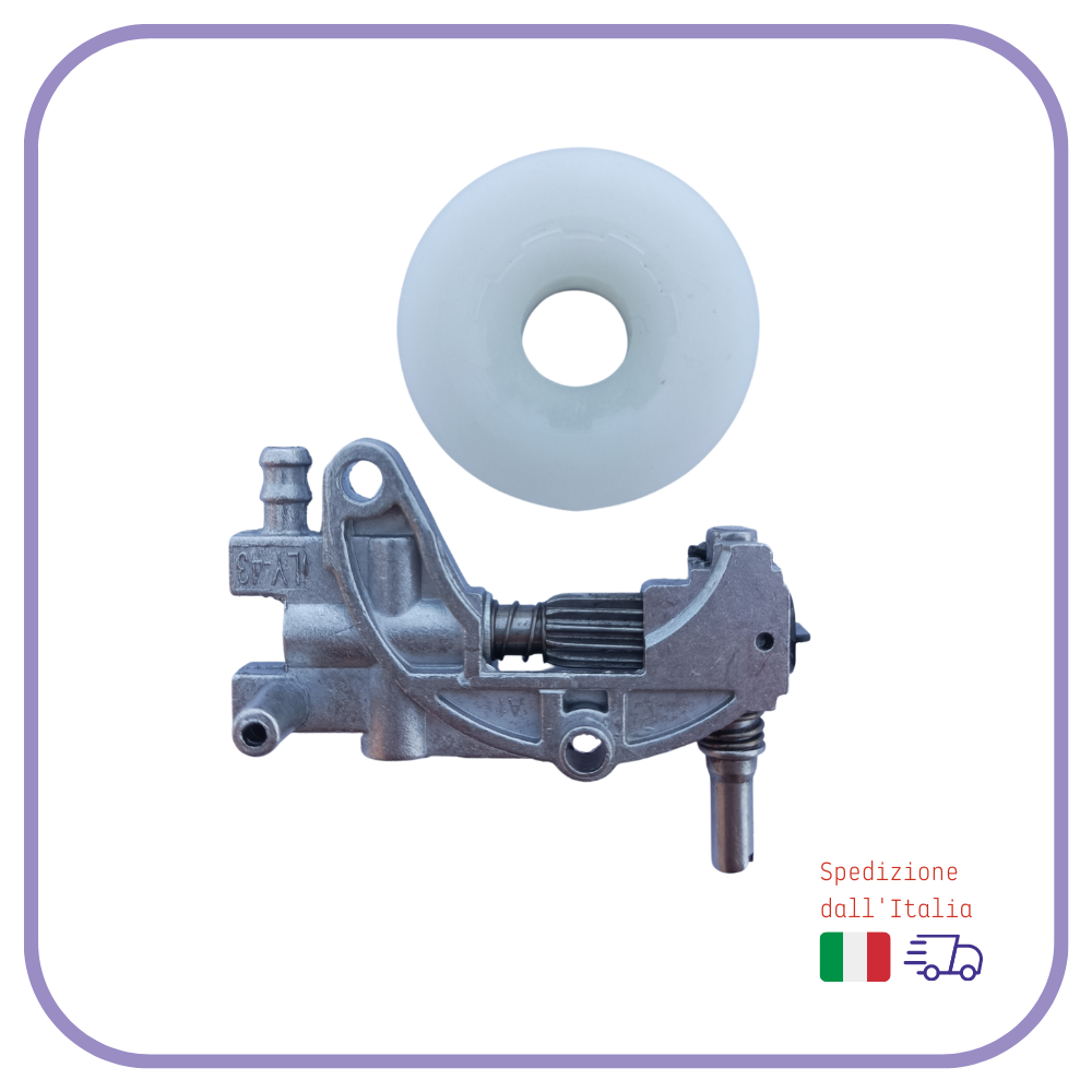 POMPA OLIO vite senza fine INGRANAGGIO per MOTOSEGA cinese 52 42 58 cc alpina