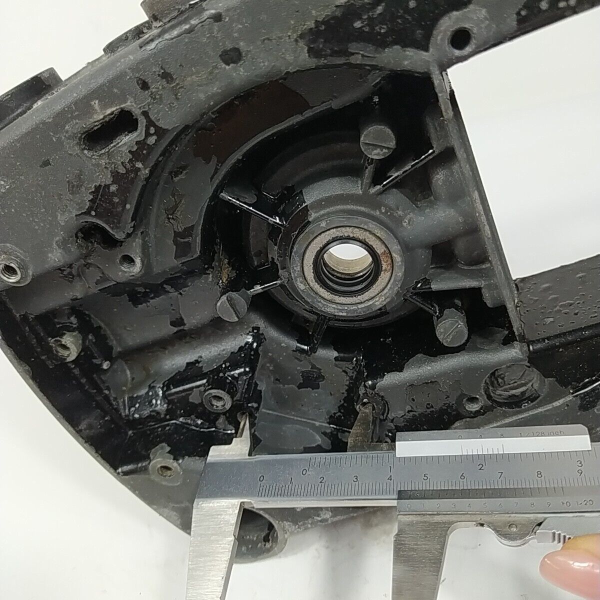 CARTER MOTORE lato sinistro VOLANO SX PER MOTOSEGA OPEM SUPER 157 ricambi usati
