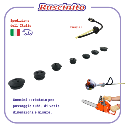 gommino PASSATUBI tubi SERBATOIO carburante per motosega decespugliatore taglia