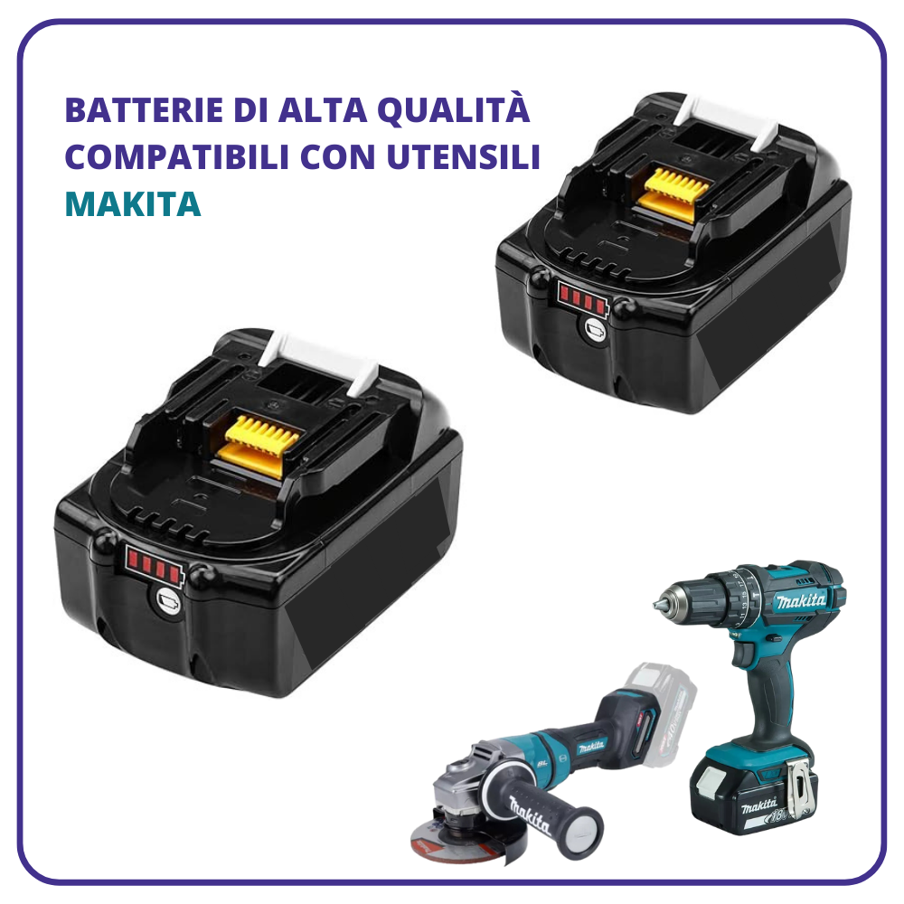 batterie BATTERIA per MAKITA 18V 5h 5AH NON ORIGINALE trapano e avvitatore
