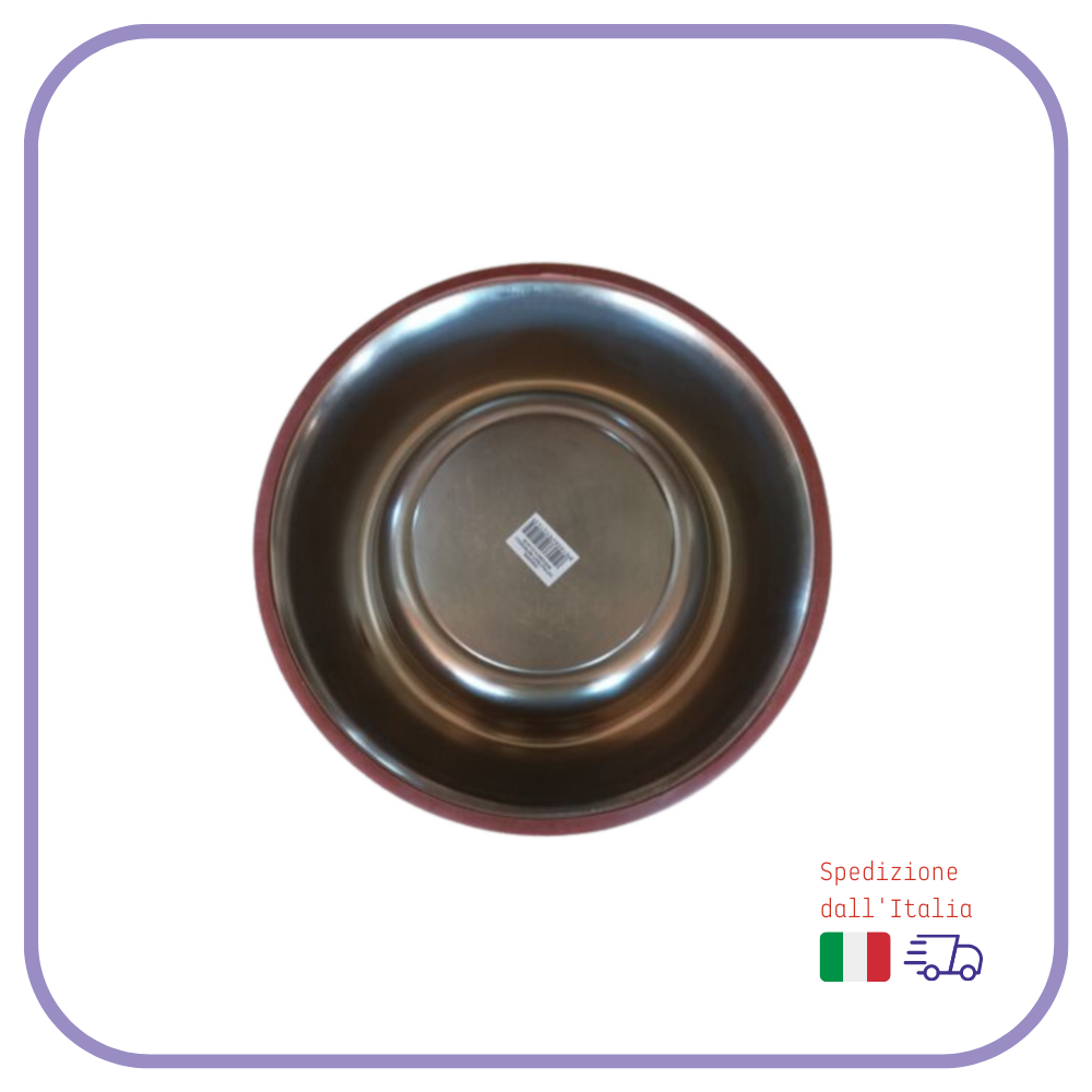 Mangiatoia CIOTOLA argento per animali cani gatti DIAMETRO 26 cm antiscivolo