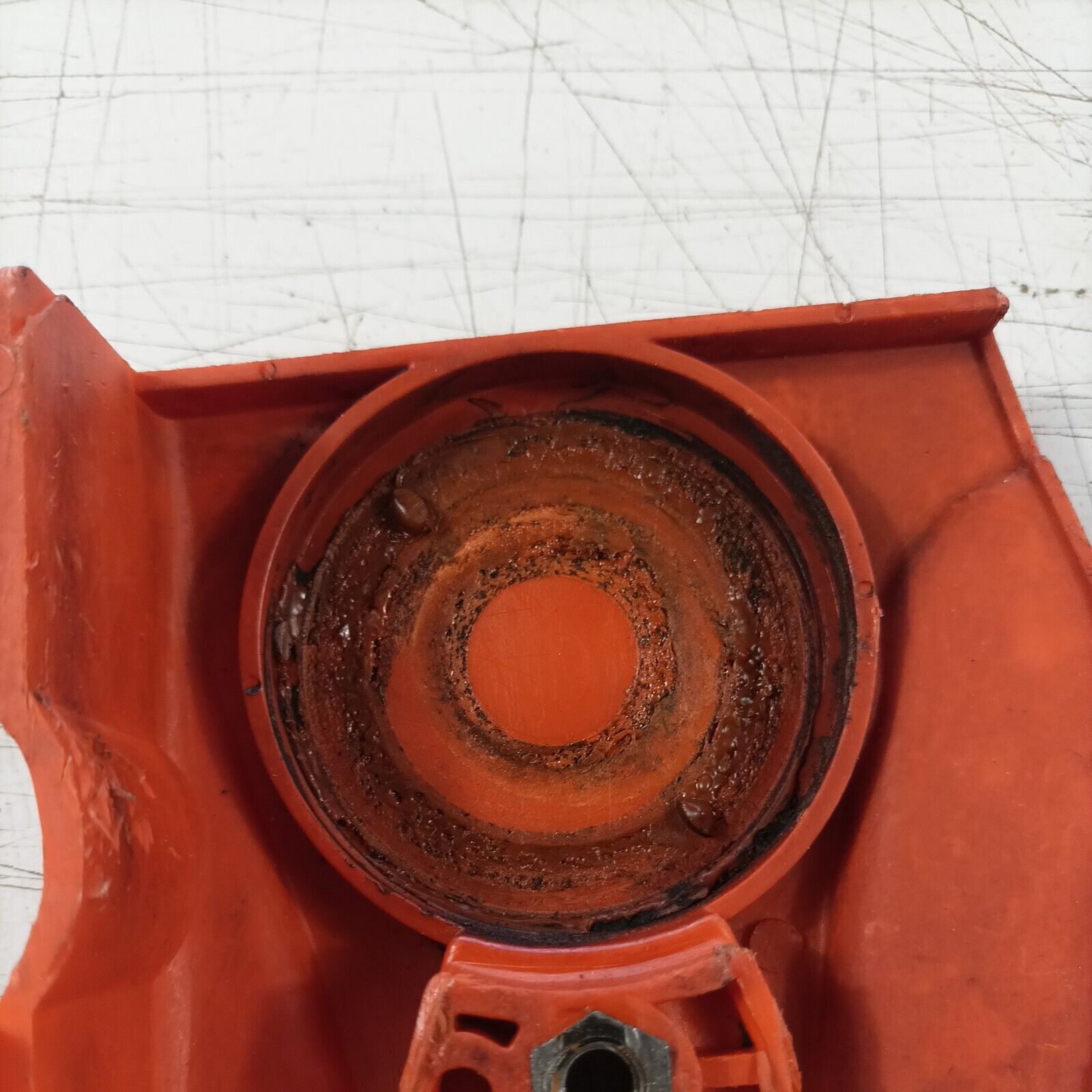 MOTOSEGA OLEOMAC 240 CARTER coperchio FRIZIONE TRASMISSIONE CATENA ricambi usati