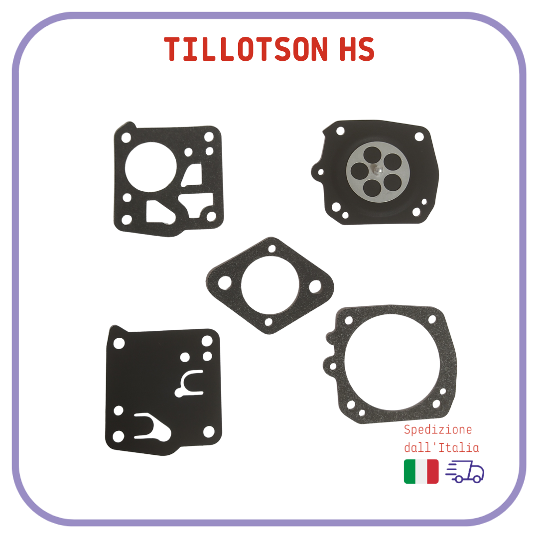 KIT MEMBRANE e guarnizione per carburatore TILLOTSON HS motosega HUSQVARNA STIHL