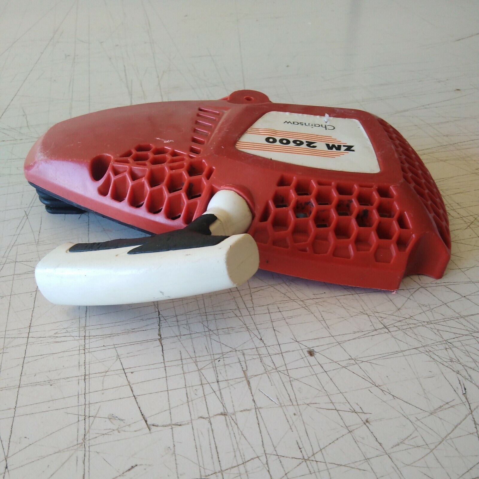 coperchio avviamento TRASCINATORE MOTOSEGA ZM 2600 CHAINSAW 25cc ricambi usati