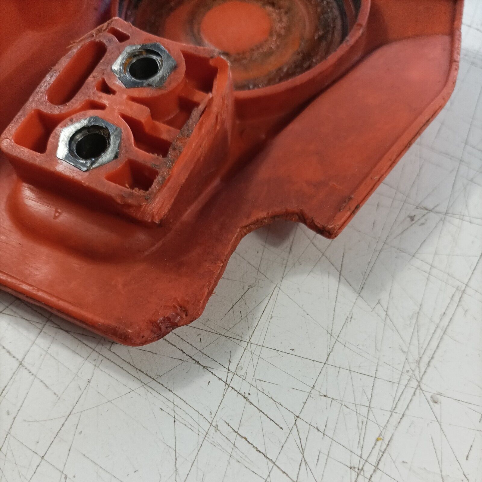 MOTOSEGA OLEOMAC 240 CARTER coperchio FRIZIONE TRASMISSIONE CATENA ricambi usati