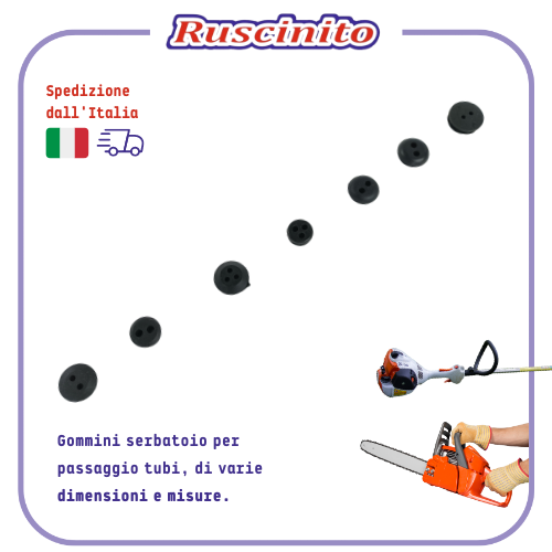 gommino PASSATUBI tubi SERBATOIO carburante per motosega decespugliatore taglia