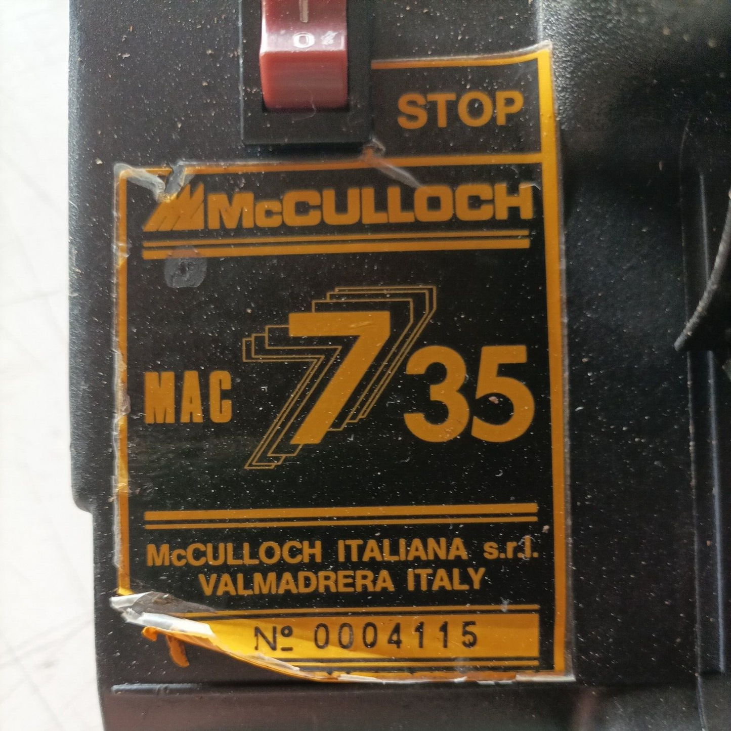 marmitta silenziatore COMPLETO PER MOTOSEGA MCCULLOCH MAC 735 ricambi usati
