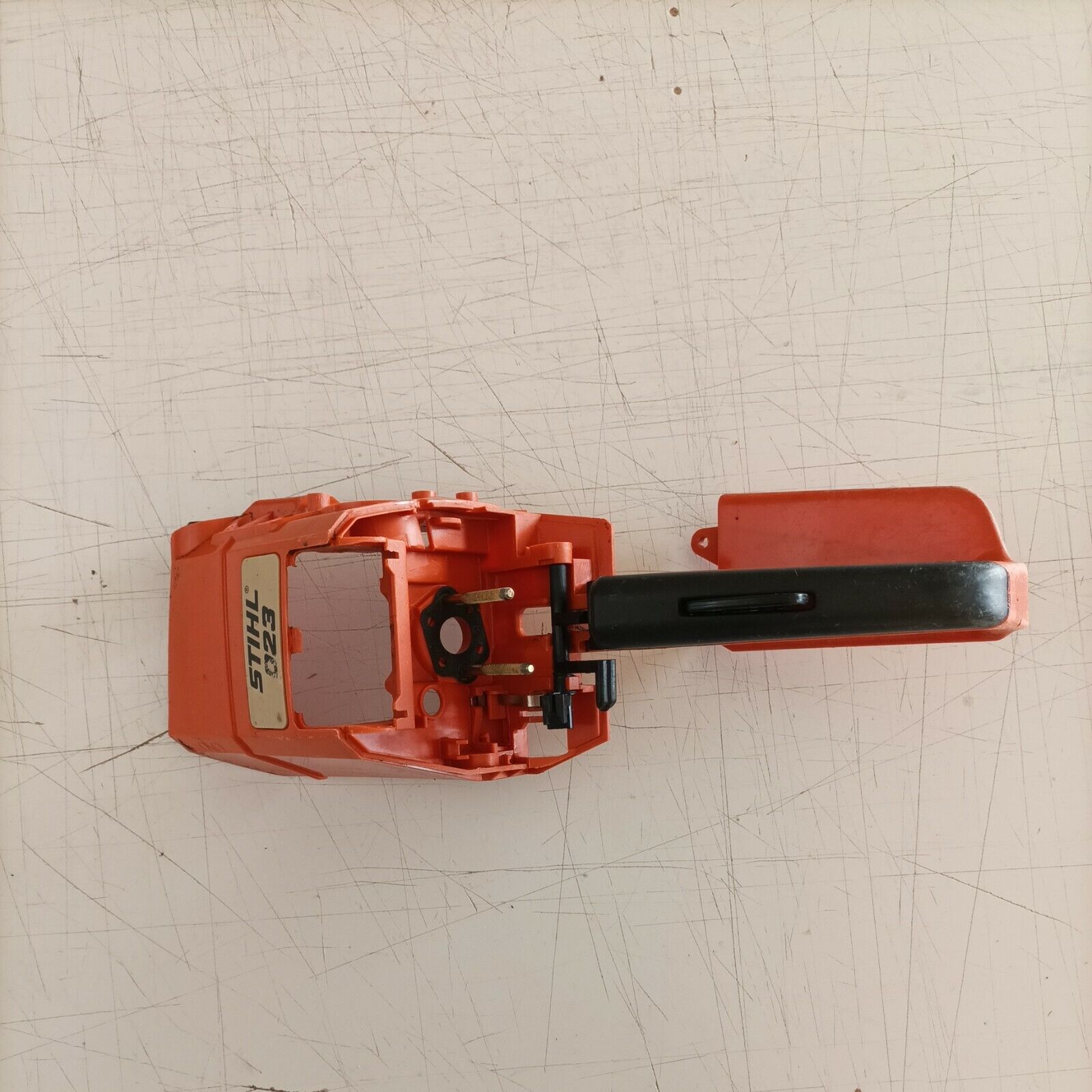 MANICO COMANDO ACCELERATORE copri MOTORE PER MOTOSEGA STIHL 023 ricambi usati