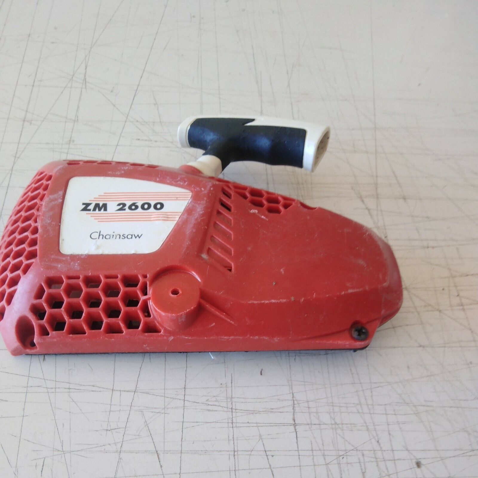 coperchio avviamento TRASCINATORE MOTOSEGA ZM 2600 CHAINSAW 25cc ricambi usati