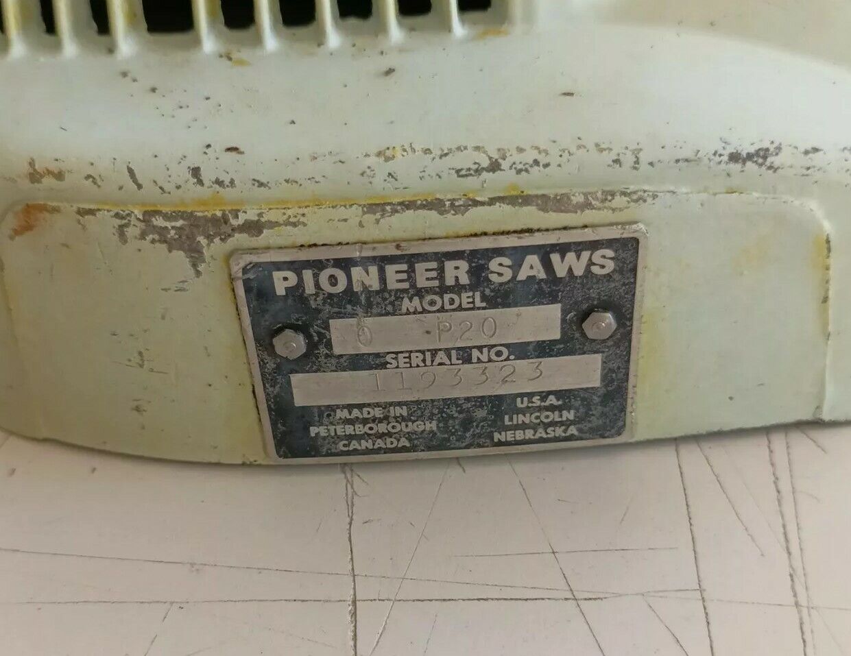 MOTOSEGA PIONEER P20 EASYARC collettore ASPIRAZIONE CARBURATORE ricambi usati