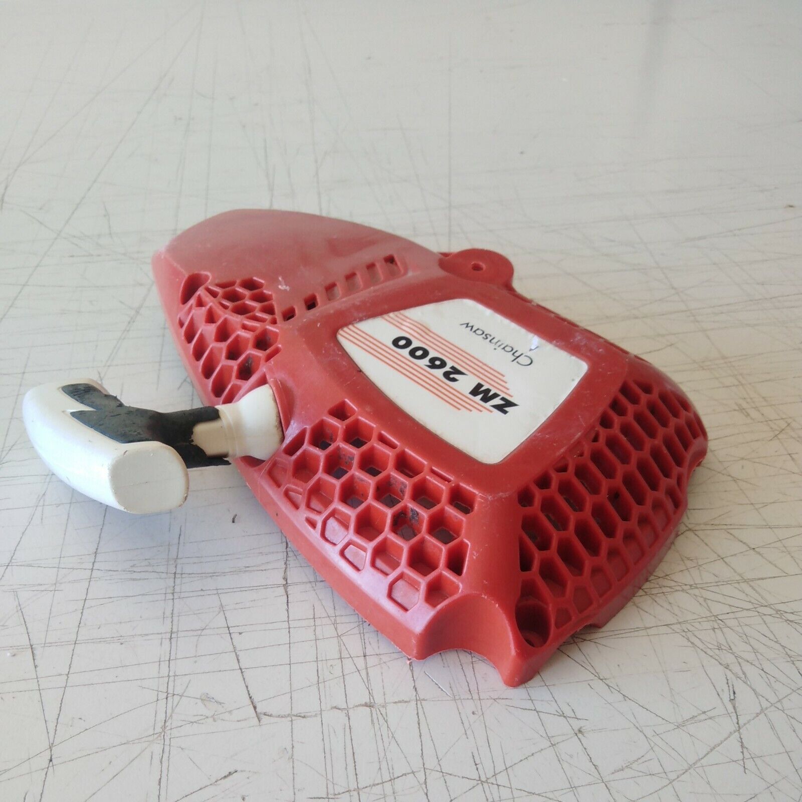 coperchio avviamento TRASCINATORE MOTOSEGA ZM 2600 CHAINSAW 25cc ricambi usati