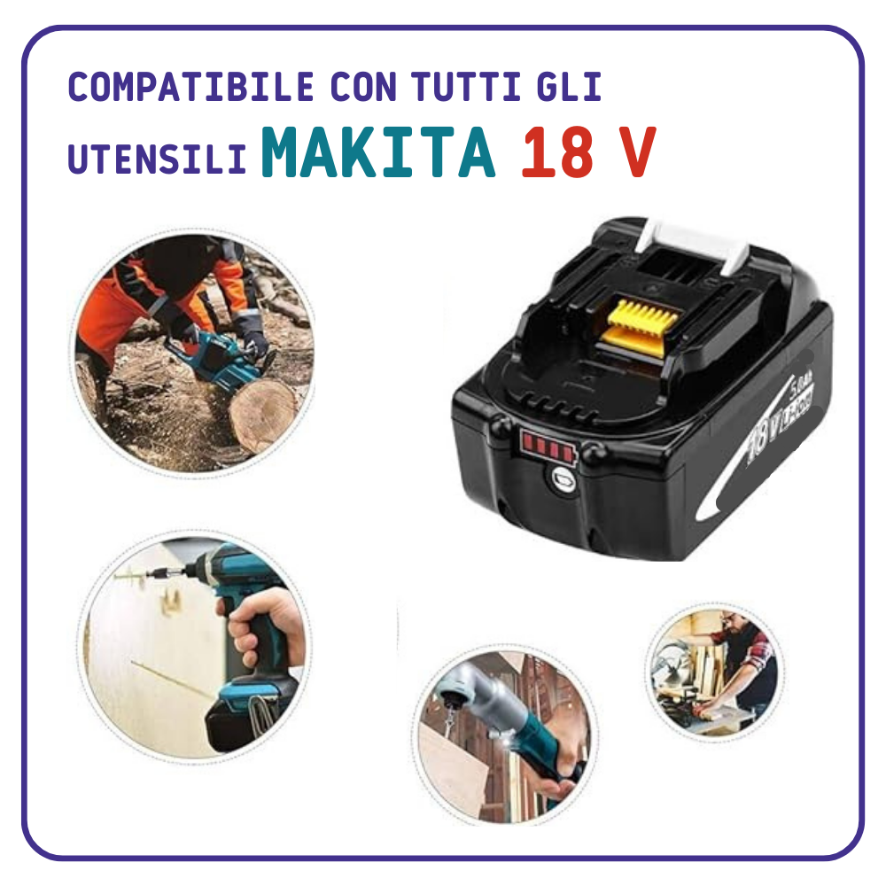 batterie BATTERIA per MAKITA 18V 5h 5AH NON ORIGINALE trapano e avvitatore