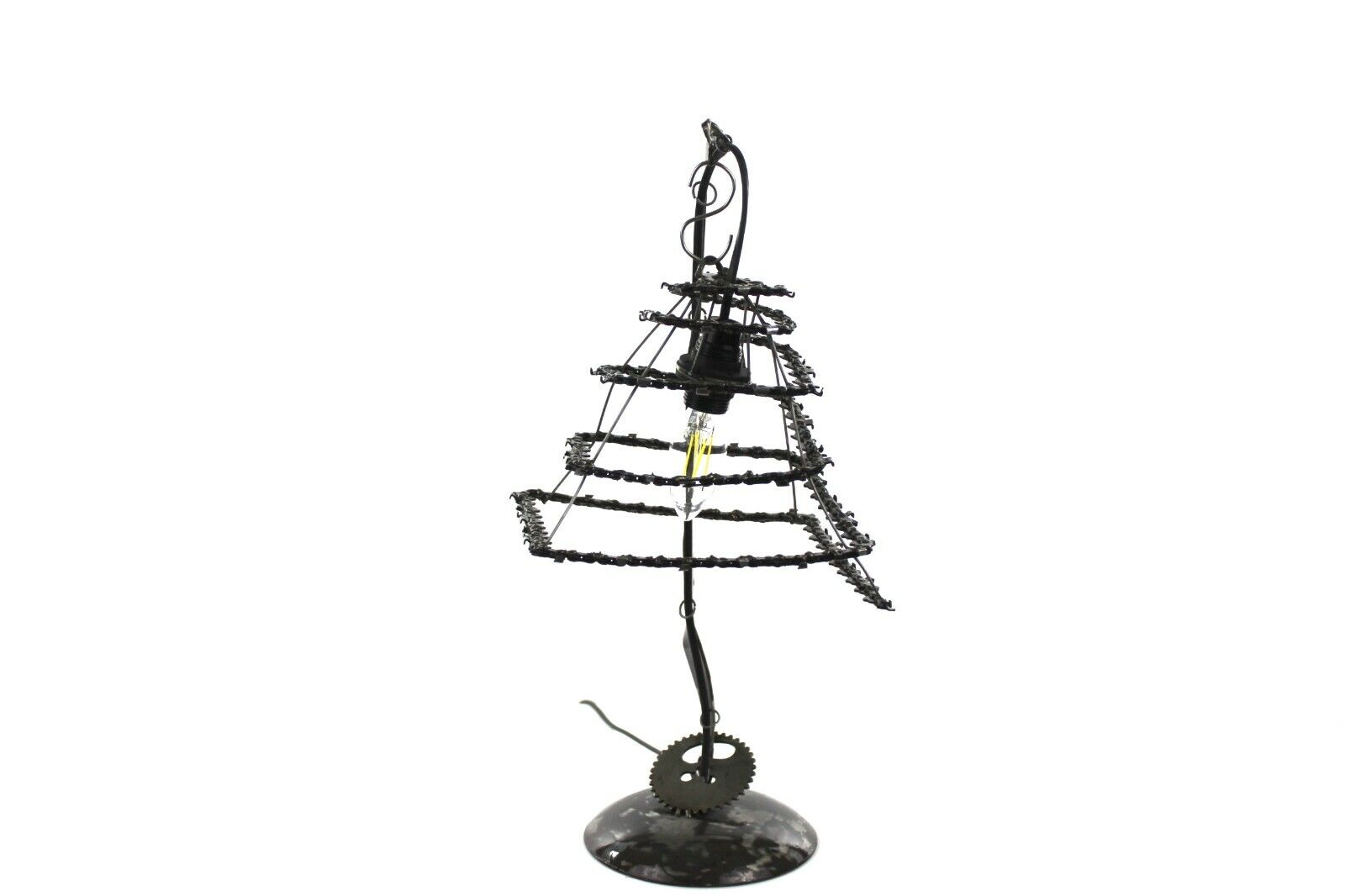 lampada da scrivania tavolo ARTIGIANALE comodino per camera da letto in metallo