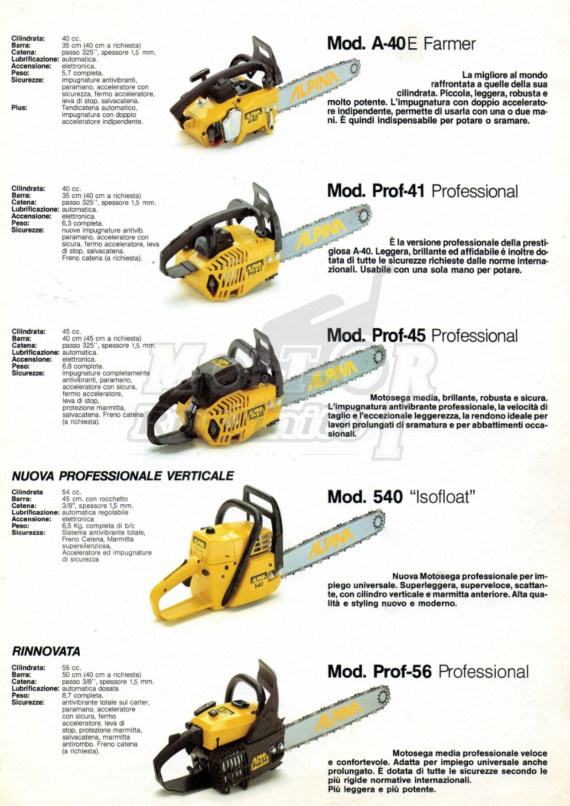 ricambio usato ALBERO MOTORE ORIGINALE COMPLETO PER MOTOSEGA ALPINA PROF 45