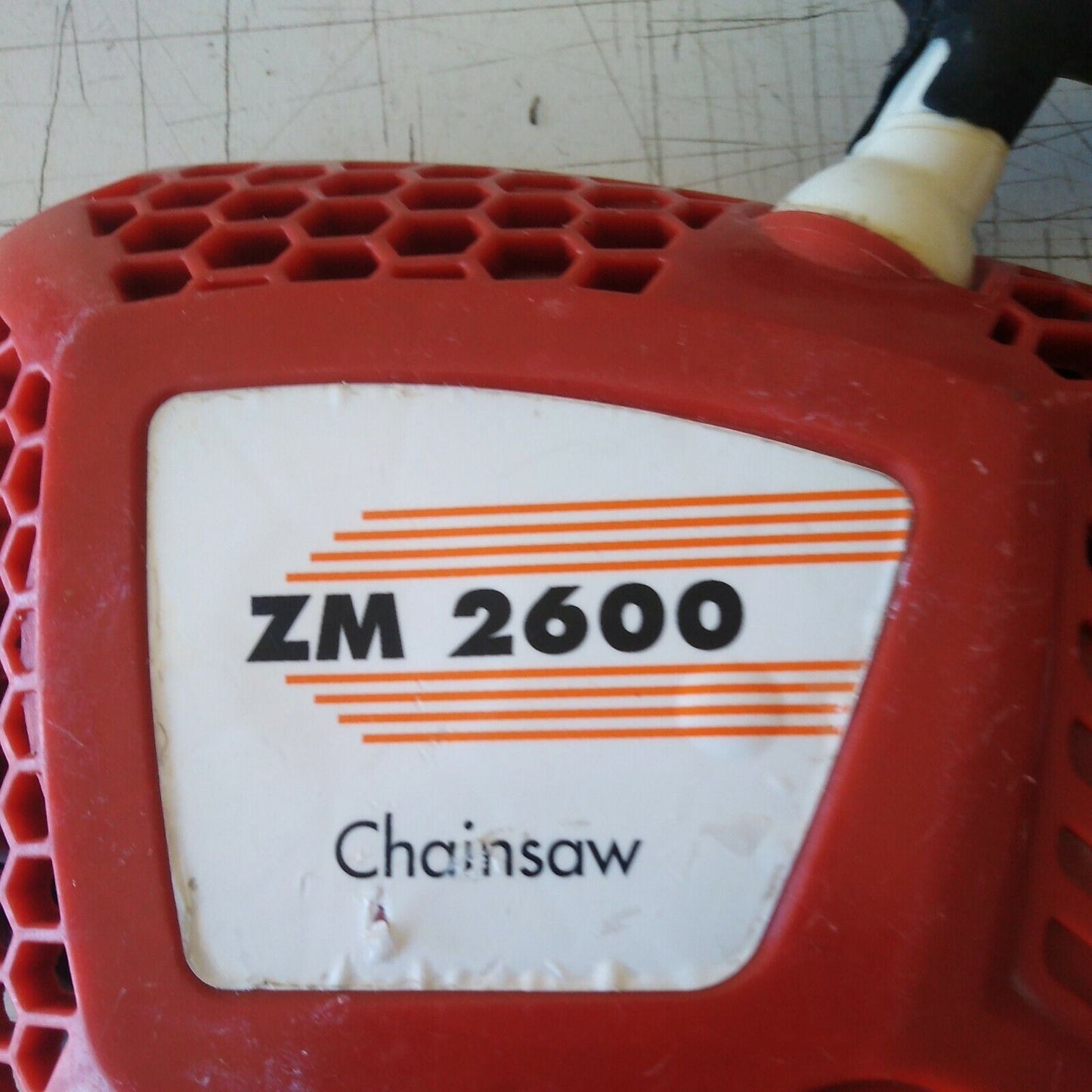coperchio avviamento TRASCINATORE MOTOSEGA ZM 2600 CHAINSAW 25cc ricambi usati
