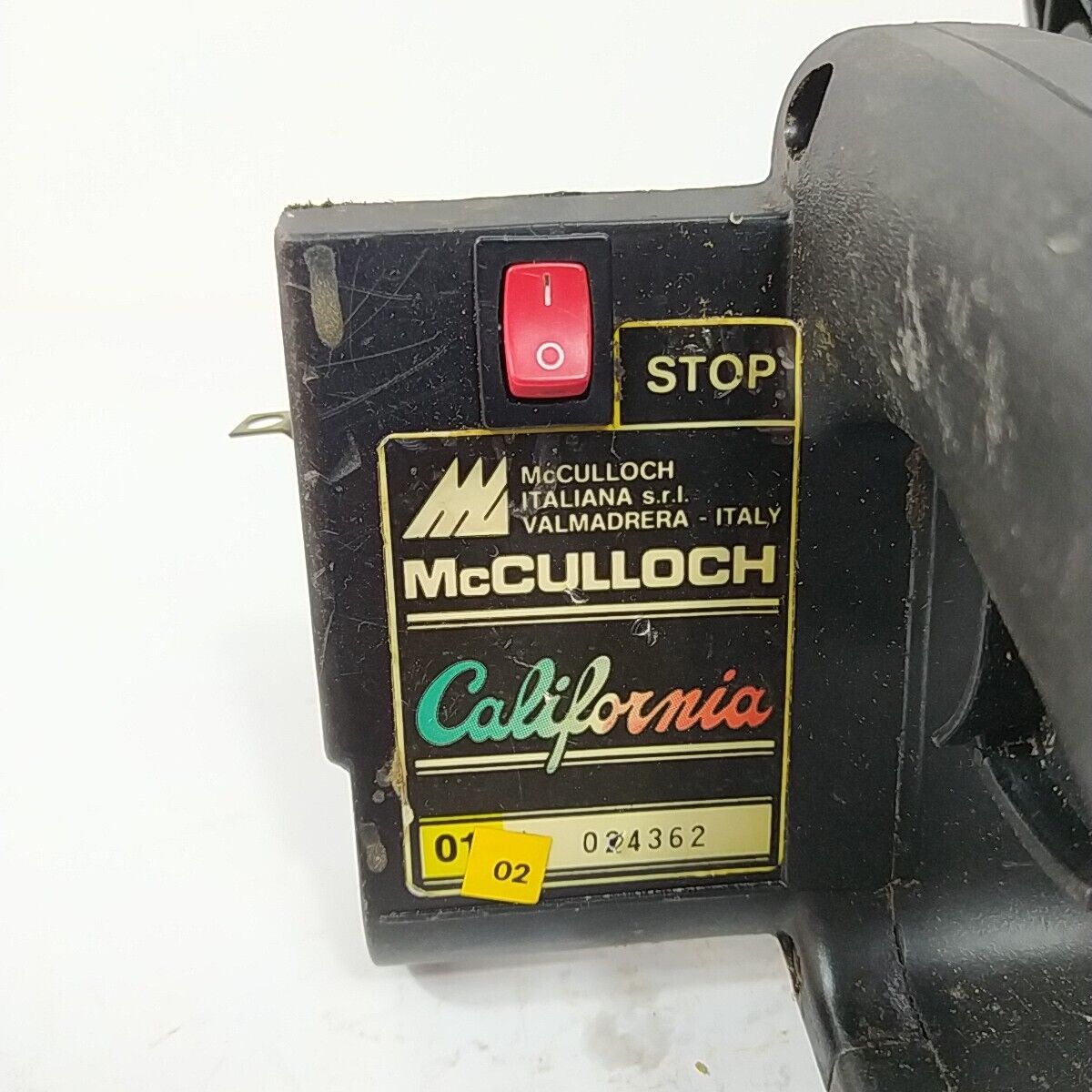 ricambio maniglia impugnatura gas PER MOTOSEGA MCCULLOCH CALIFORNIA 90 usata
