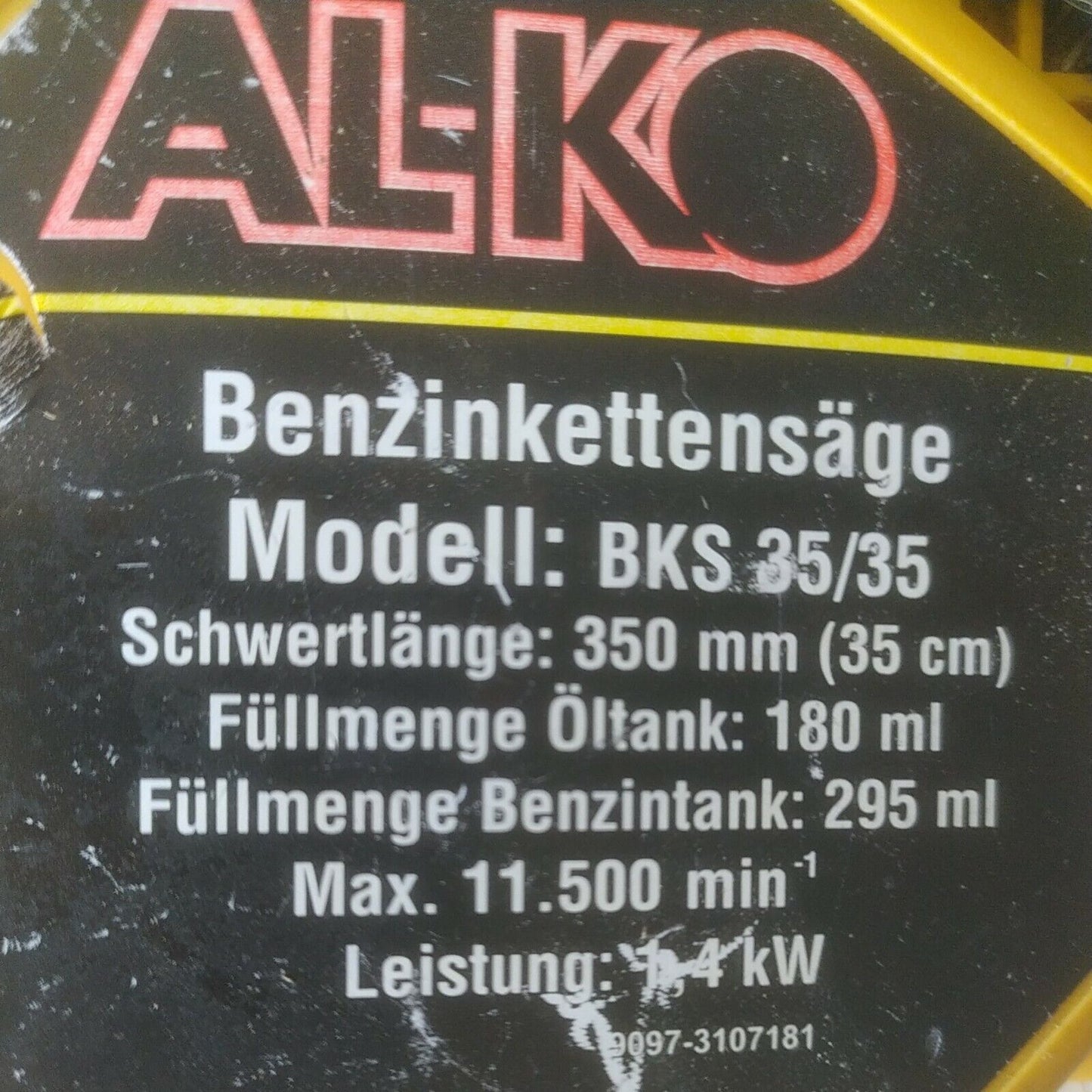 CARTER FRENO blocco catena PROTEZIONE PER MOTOSEGA EL-KO ELKO BKS 35/35 usato