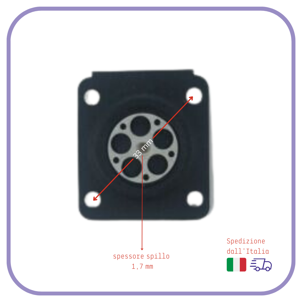 KIT Diaframma MEMBRANE per carburatore ZAMA motosega STIHL MS 180 018 170