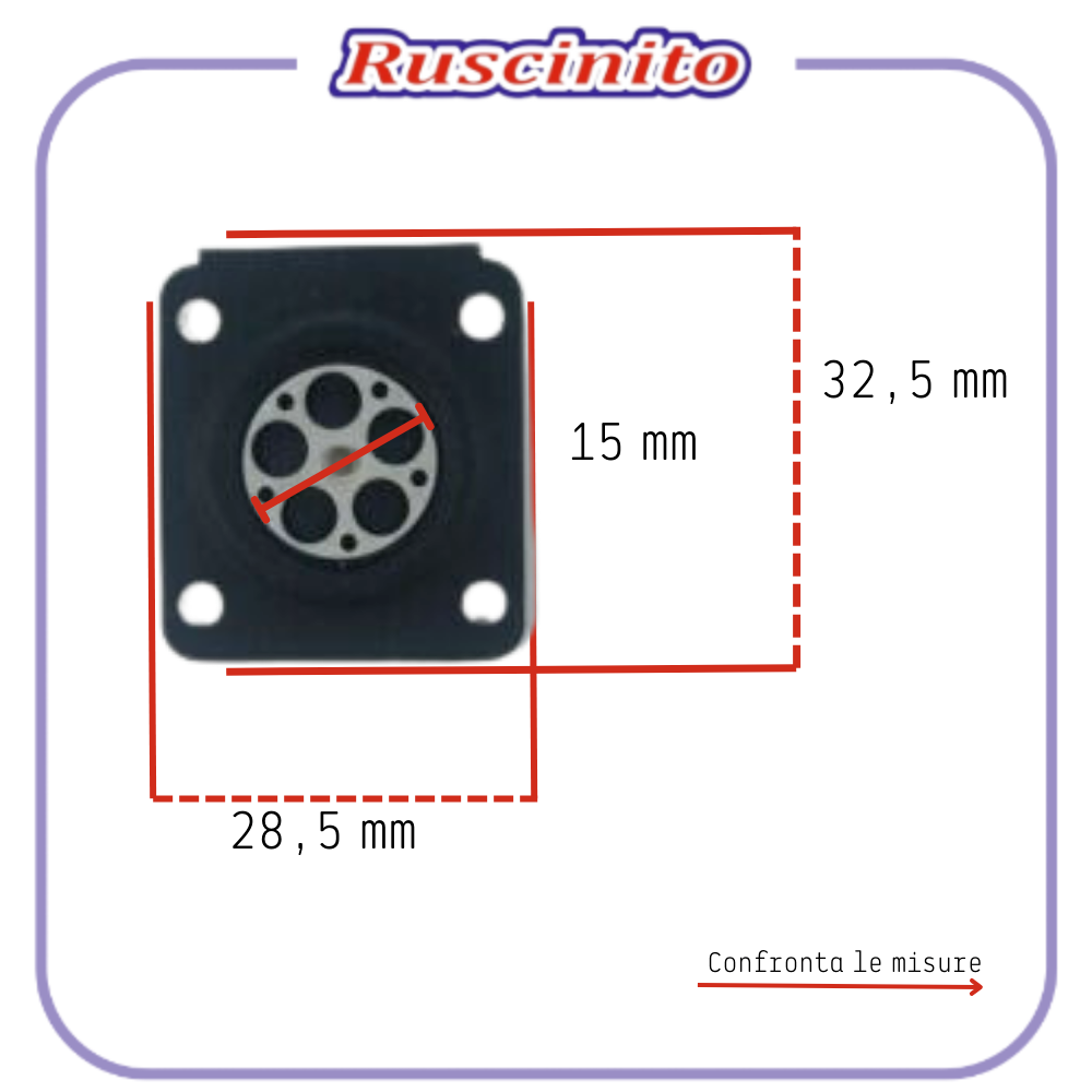 KIT Diaframma MEMBRANE per carburatore ZAMA motosega STIHL MS 180 018 170