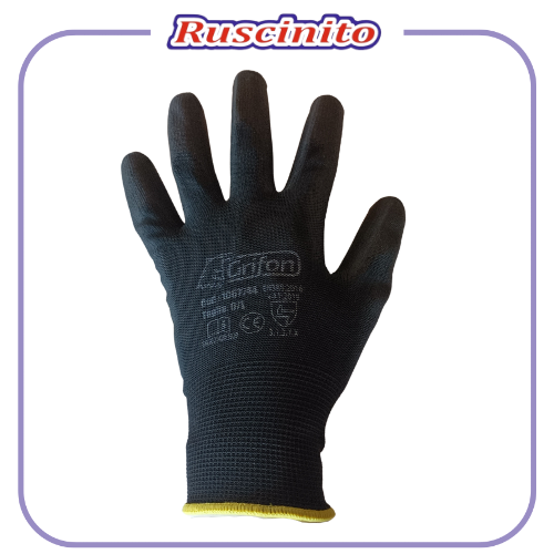 GUANTI GUANTO da LAVORO taglia taglie IN TESSUTO POLIURETANO giardinaggio neri