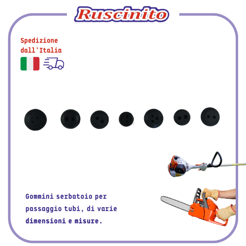 gommino PASSATUBI tubi SERBATOIO carburante per motosega decespugliatore taglia