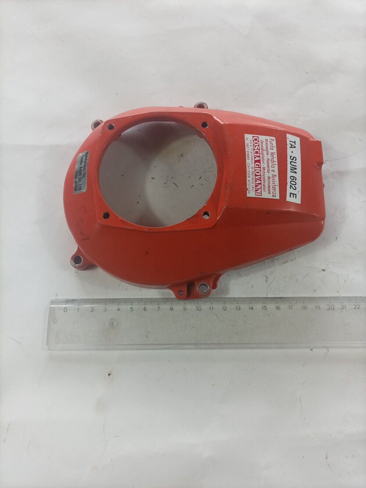 DECESPUGLIATORE TANAKA Sum 602 LATO VOLANO coperchio FRIZIONE ricambi usati