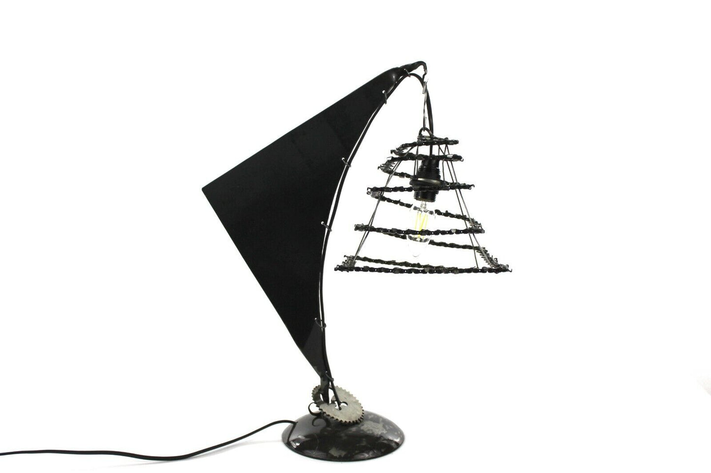 lampada da scrivania tavolo ARTIGIANALE comodino per camera da letto in metallo