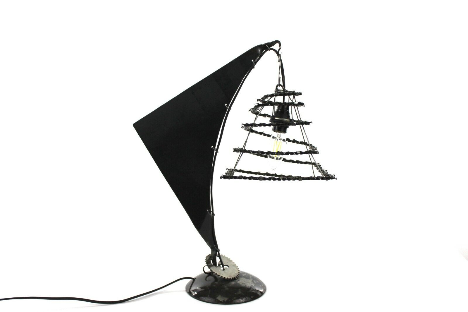 lampada da scrivania tavolo ARTIGIANALE comodino per camera da letto in metallo