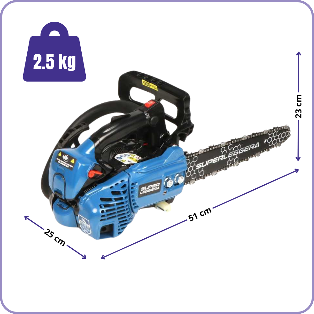 Motosega da Potatura Hyundai TCS2510 – Barra Carving 25 cm, Superleggera 2,5 kg