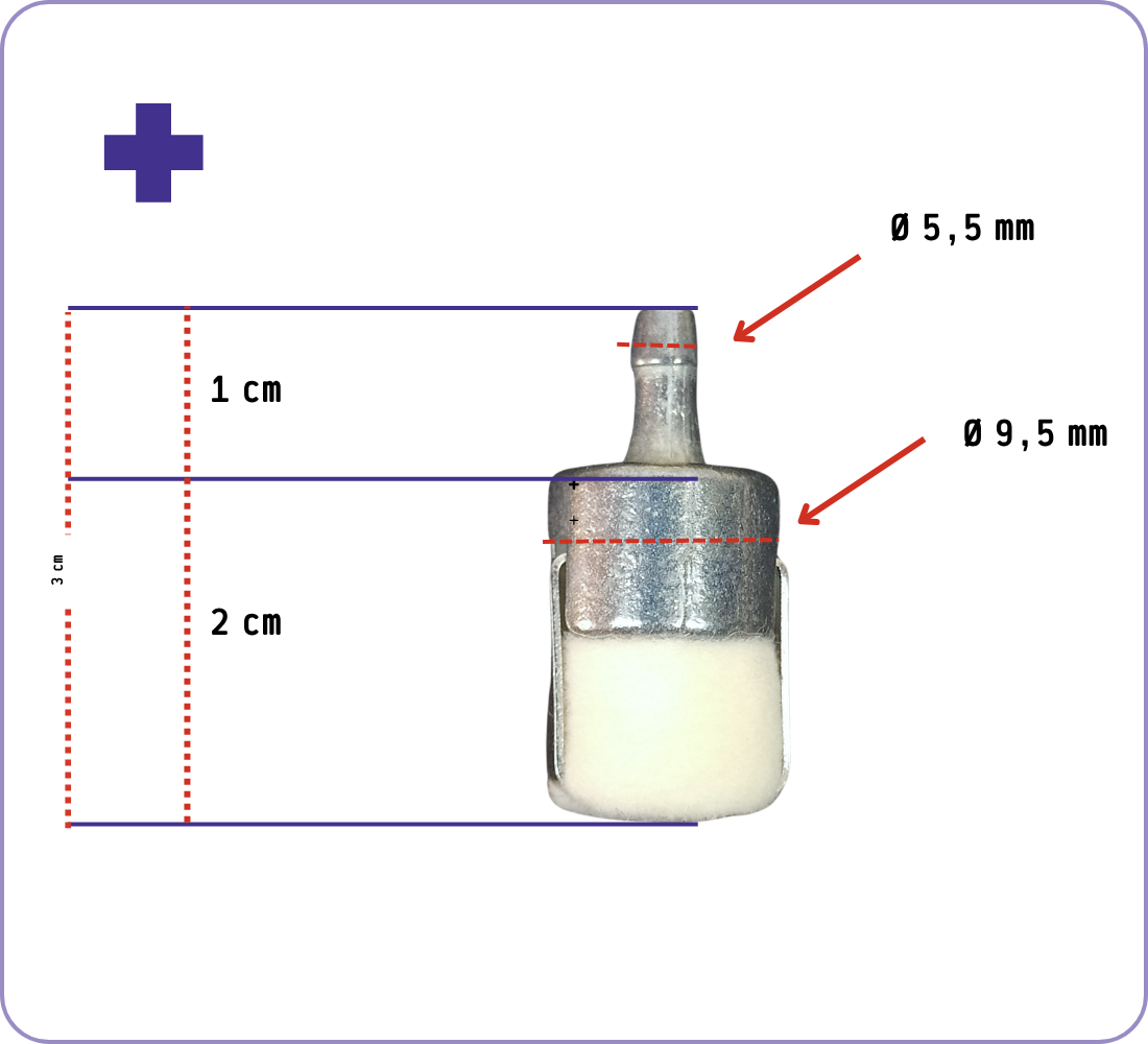 Kit Membrane Walbro WYL WYK con Filtro Benzina Tubi e Gommini Serbatoio per Decespugliatore e Motosega