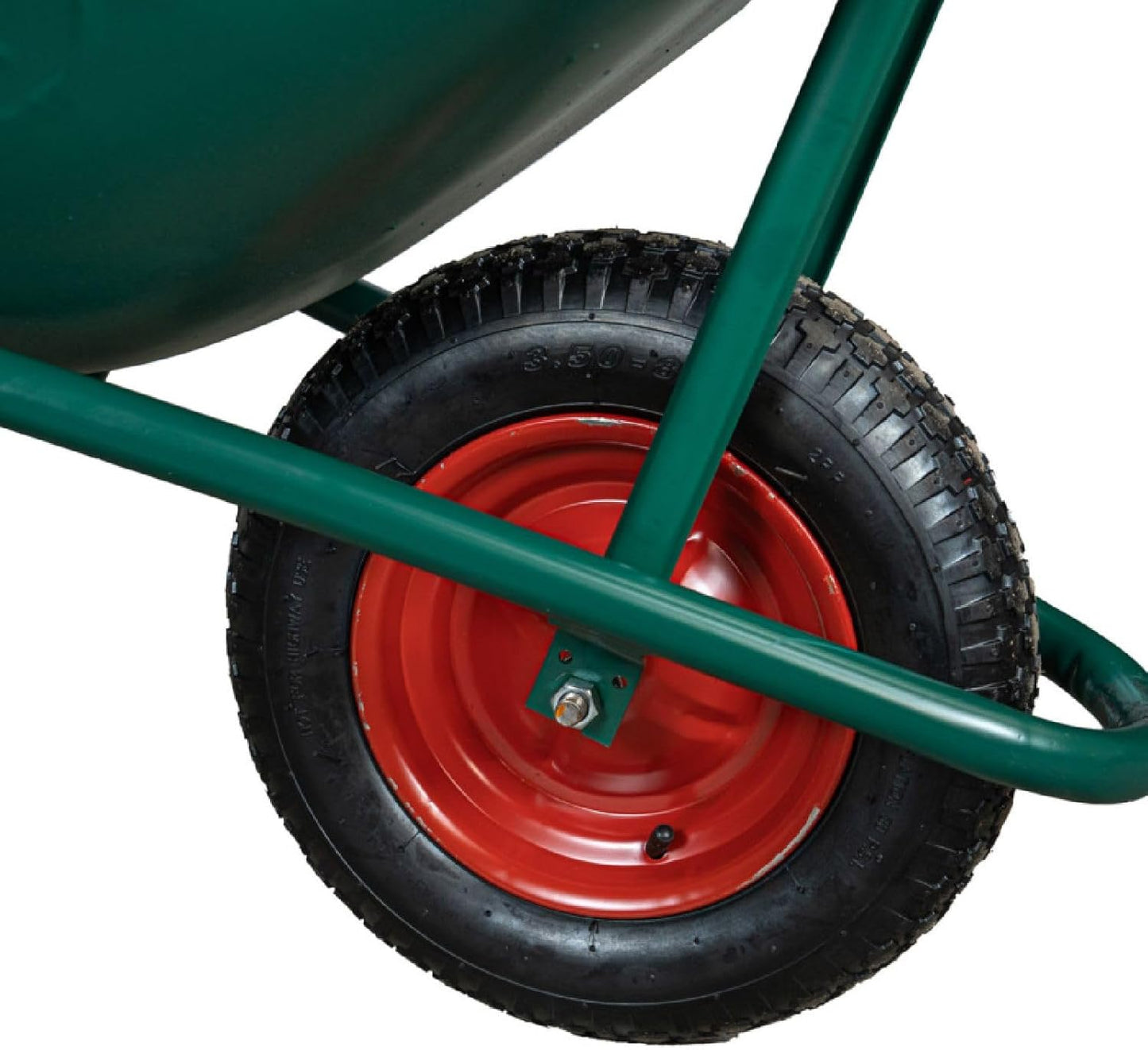 Carretilla tubular Garden con cuba de PVC verde, rueda de metal y capacidad de 100 kg