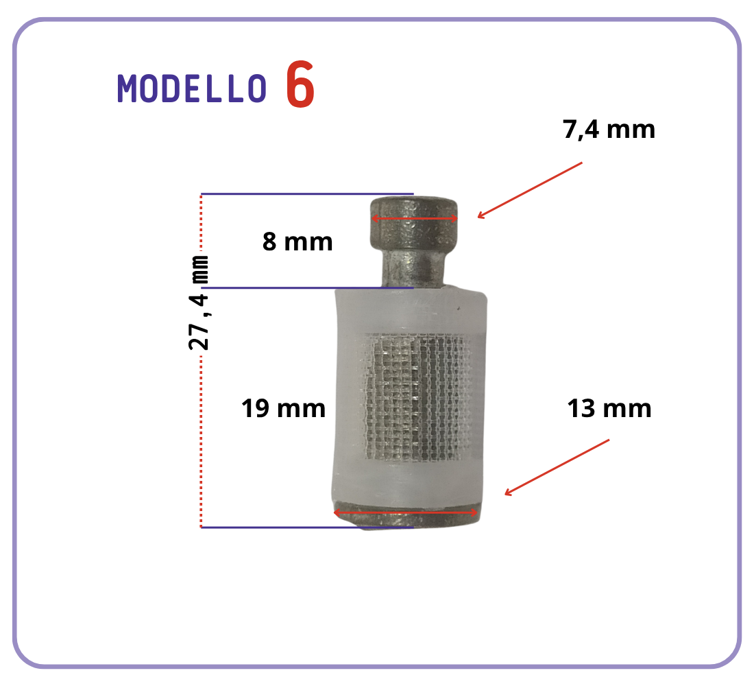 Filtro pompa olio catena per motosega Oleo-Mac Stihl Alpina e Echo