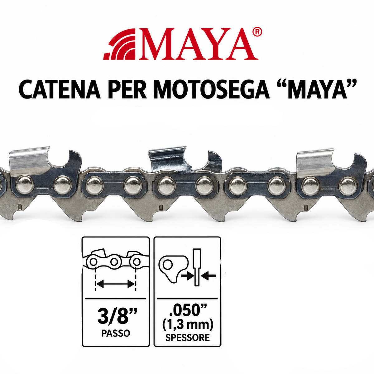 CATENA PER MOTOSEGA 'MAYA' 3/8' sp.1,3 - 72 maglie