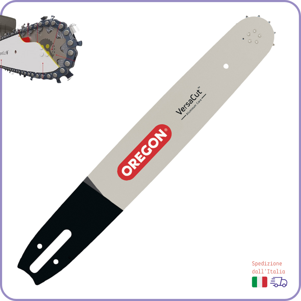 Barra Oregon per Motosega “VXL” – Taglio Standard, Puntale a Raggio Grande