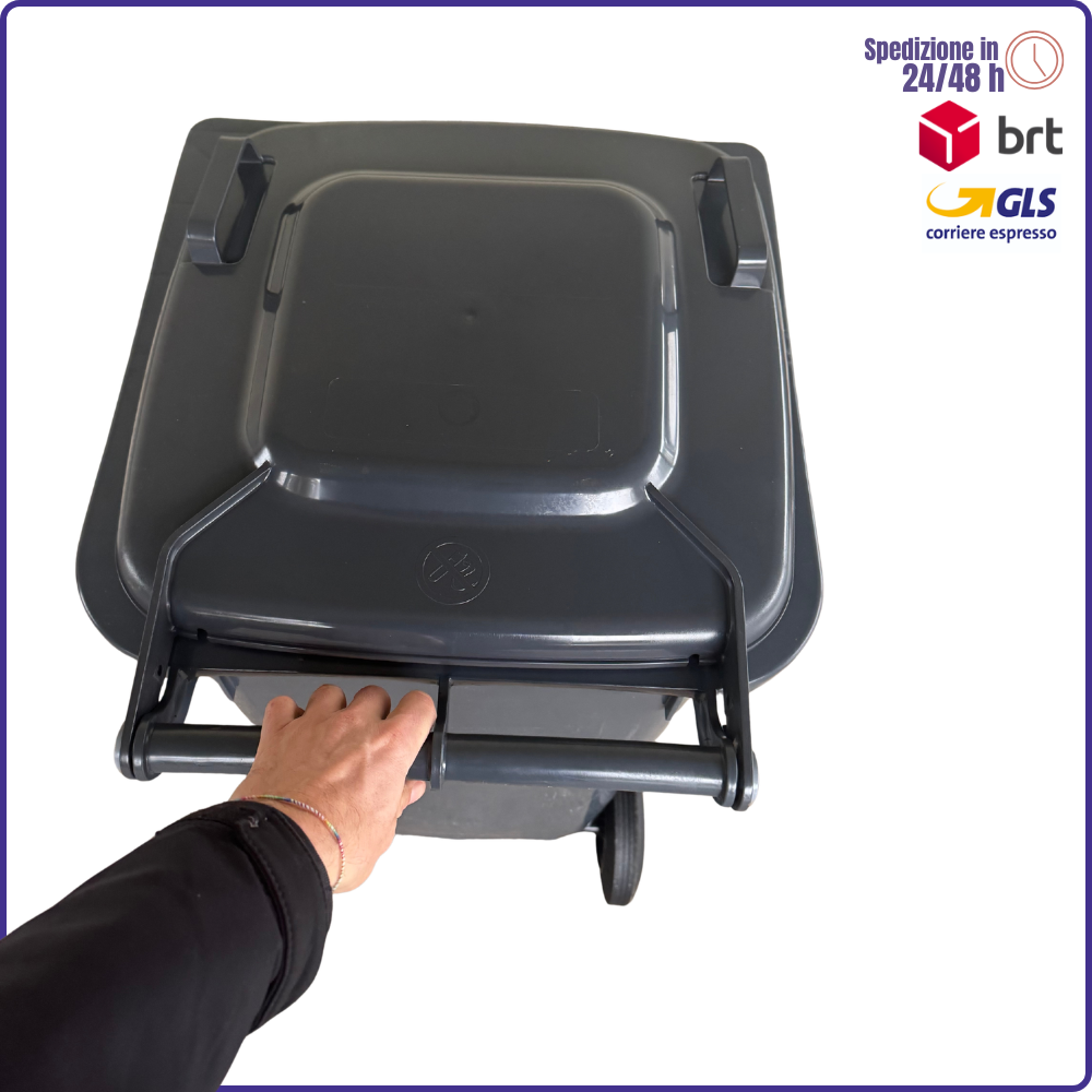 Contenedor de basura con ruedas de 120 o 240 litros – papelera de reciclaje