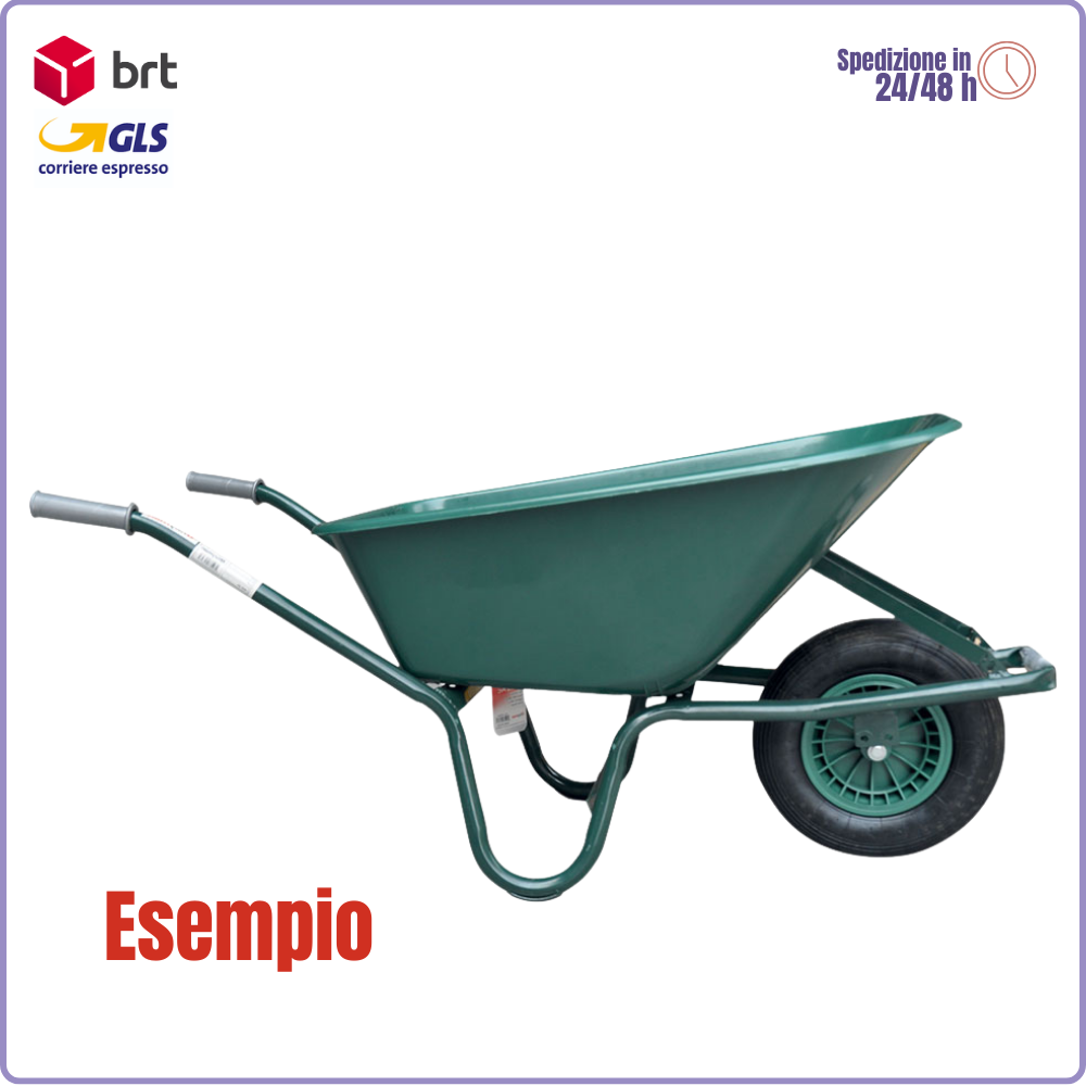 Vasca per carriola in PVC verde 100 litri 100x62x34 cm