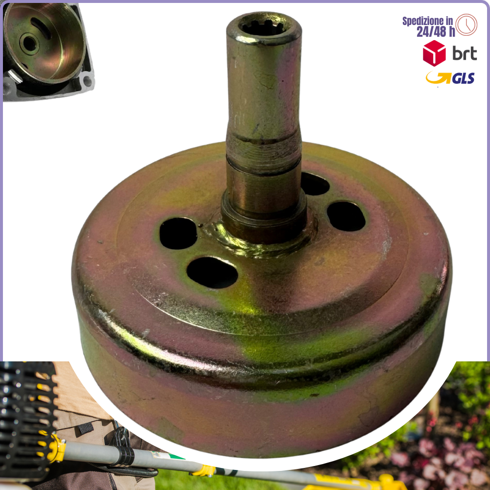 Campana Frizione 9 Denti per Decespugliatore 45cc–52cc | Innesto asta 9 denti | Ø int. 78 / Ø est. 82