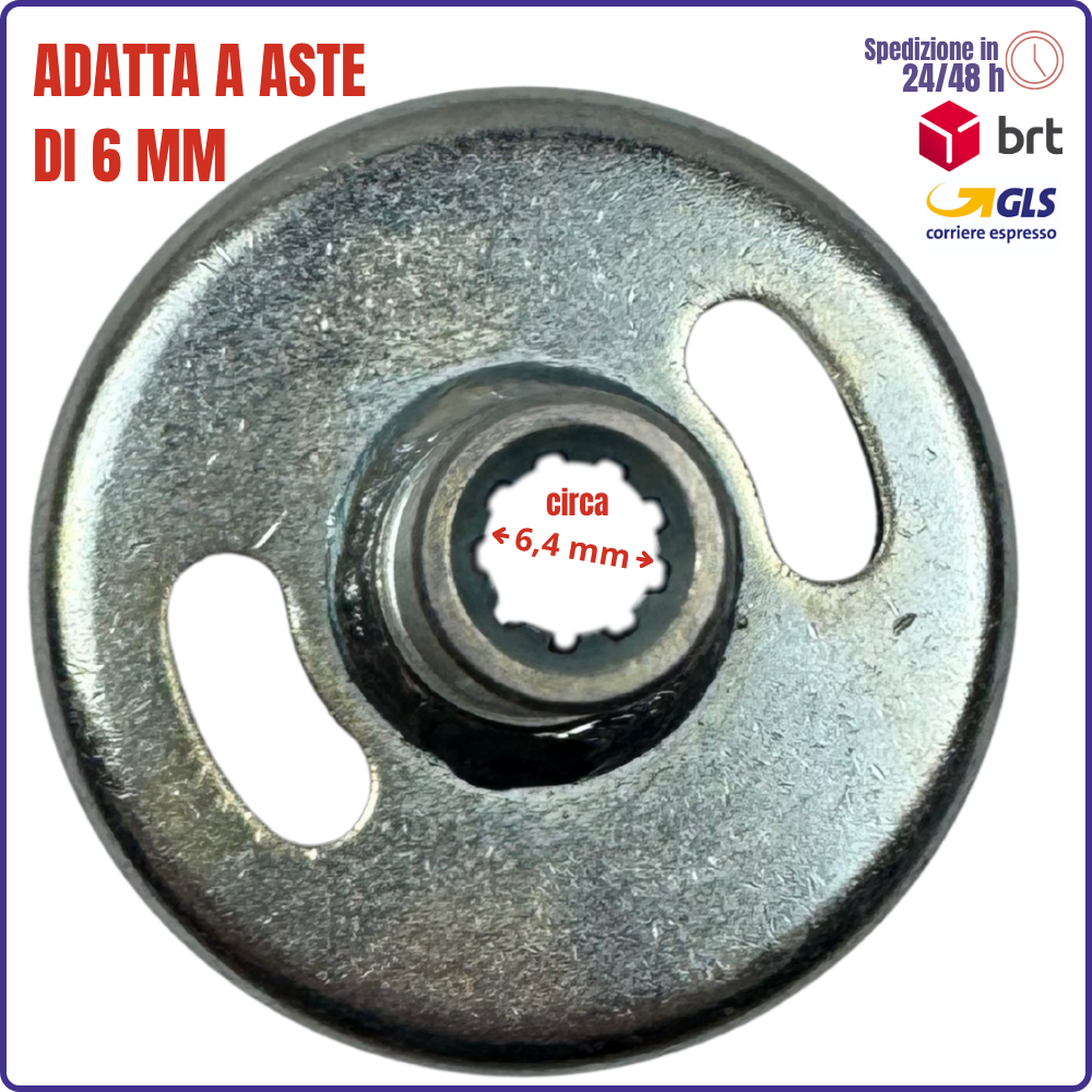 Campana Frizione 9 Denti per Decespugliatore 25cc–35cc | Innesto asta 9 denti | Ø int. 54 / Ø est. 58