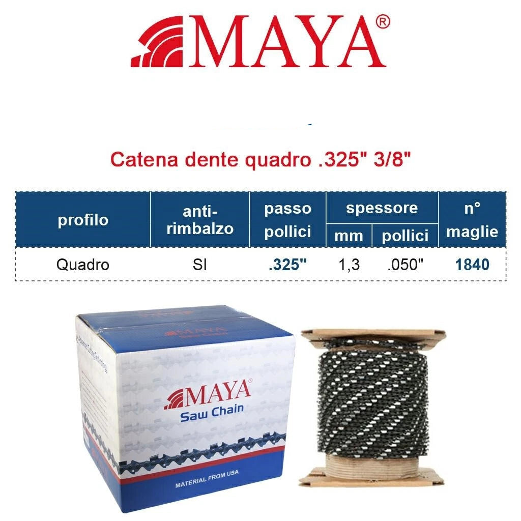 CATENA PER MOTOSEGA 'MAYA' 3,25 sp.1,3 - 1840 maglie (rotolo)