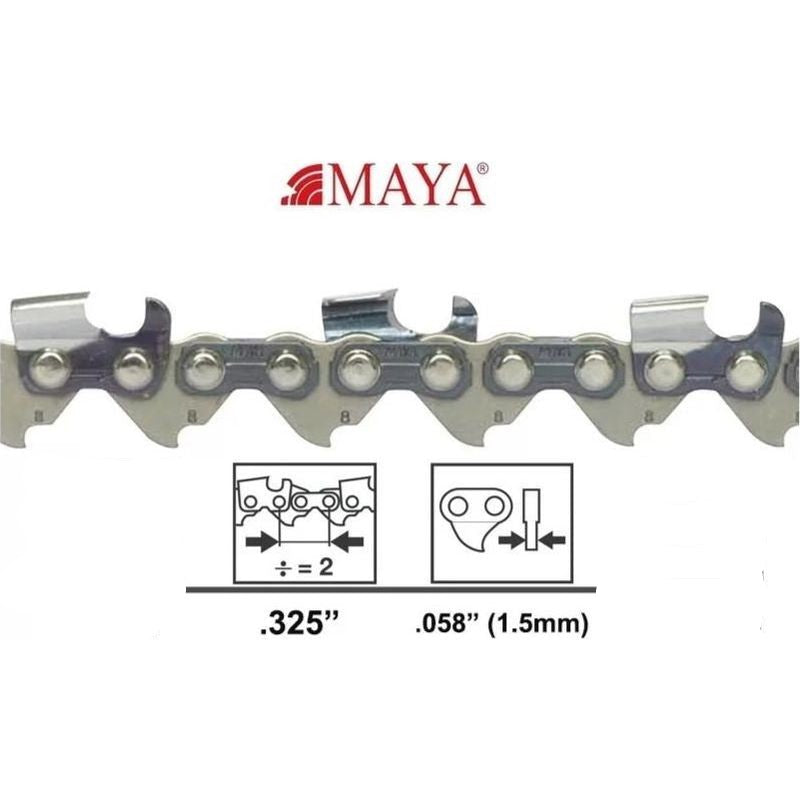 CATENA PER MOTOSEGA 'MAYA' 3/8' sp.1,3 - 55 maglie (profilo basso)