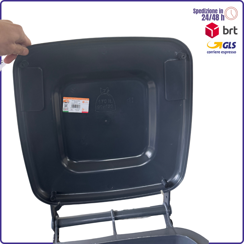Contenedor de basura con ruedas de 120 o 240 litros – papelera de reciclaje