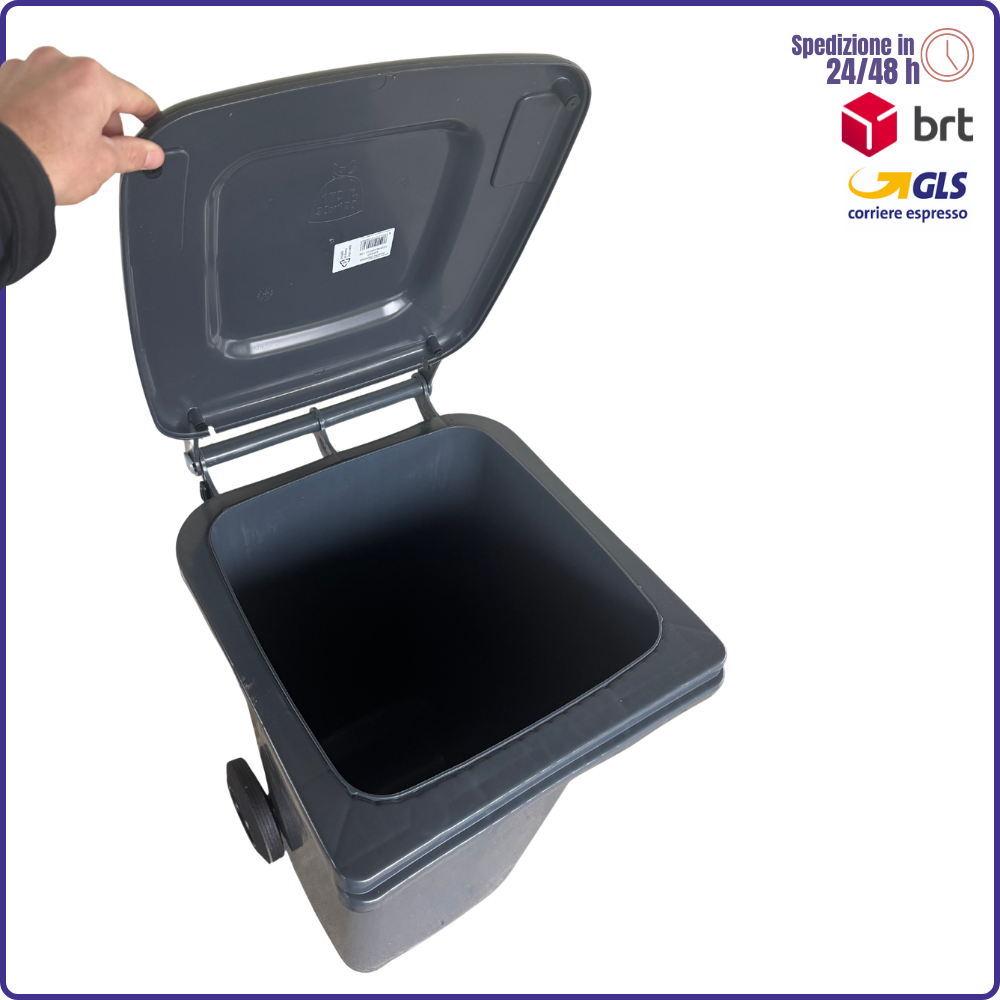 Contenedor de basura con ruedas de 120 o 240 litros – papelera de reciclaje