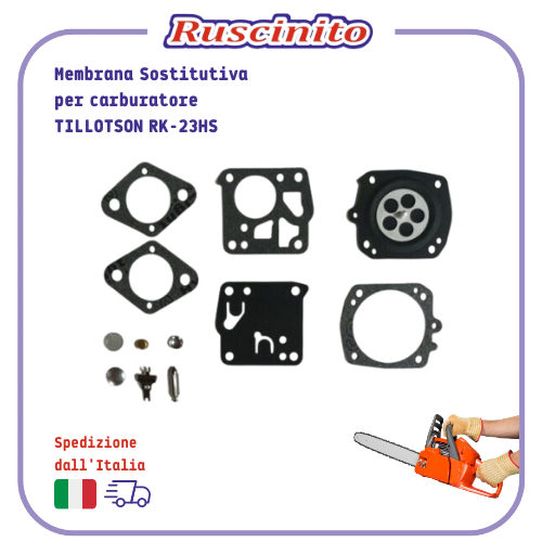 ricambi kit MEMBRANE per carburatore TILLOTSON motosega Alpina oleomac husqvarna