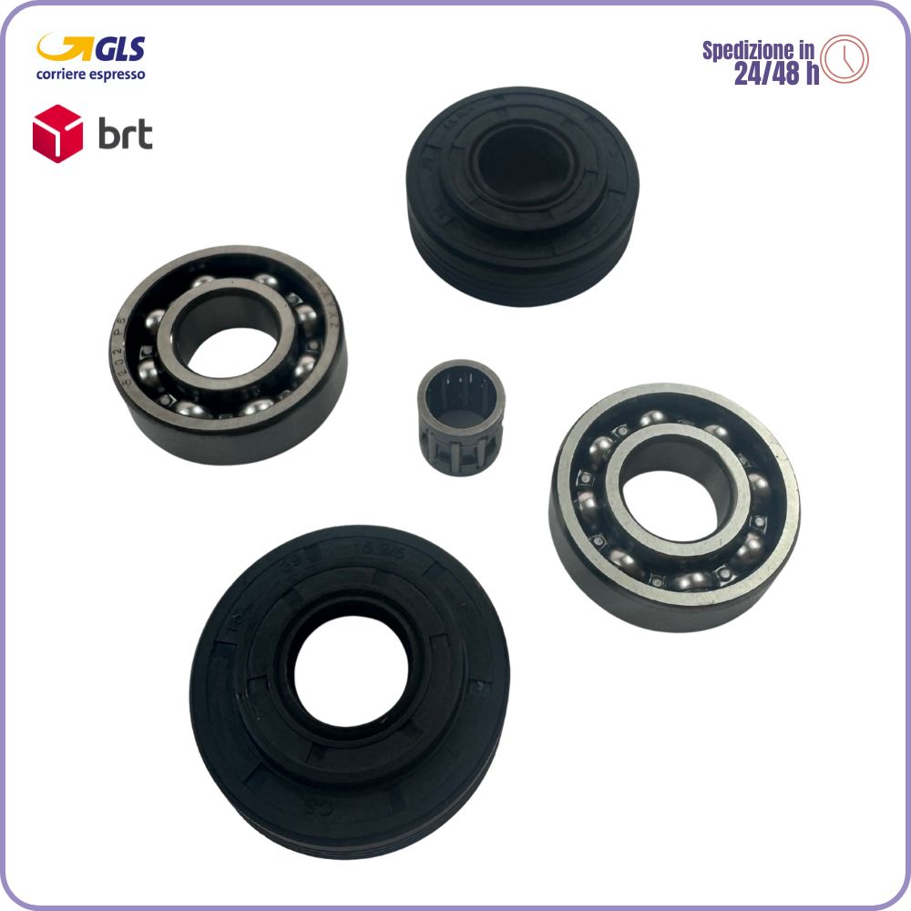 Kit Revisione Motore per Motosega Husqvarna 340 345 350 – Paraolio, Cuscinetti, Gabbia Rulli
