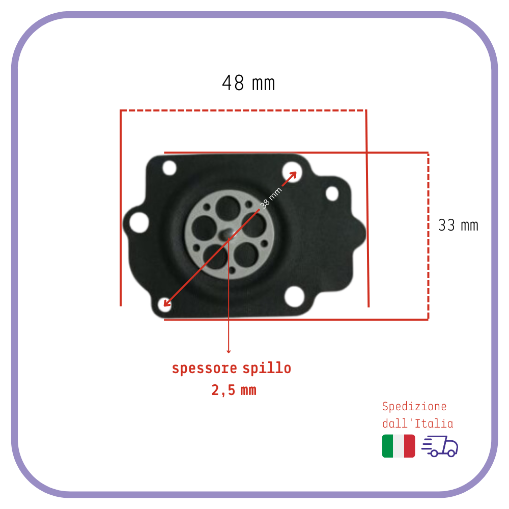 MEMBRANA carburatore TILLOTSON HK DG per motosega JONSERED e STIHL kit ricambi